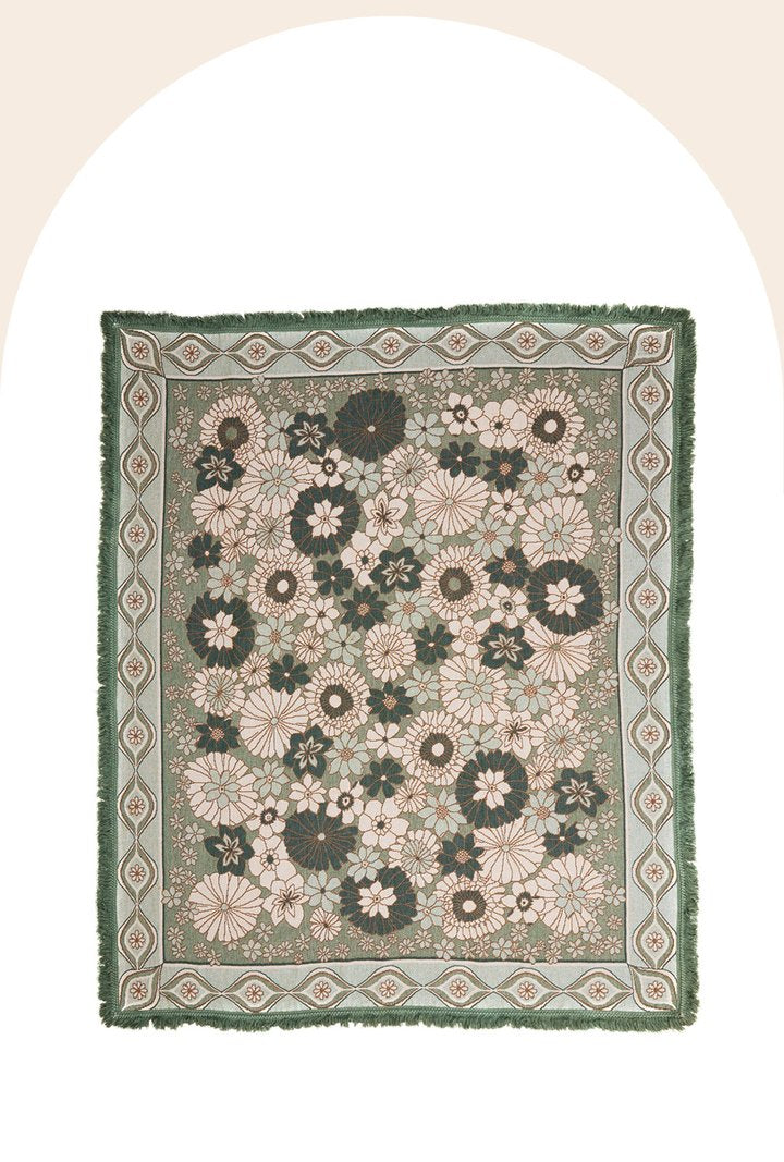 Wandering Folk Throw Rug - Lola Peppermint