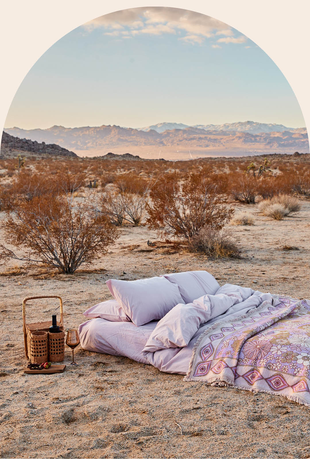 Wandering Folk Throw Rug - Lola Blush