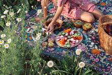 Load image into Gallery viewer, Wandering Folk Picnic Rug - Emerald Forest
