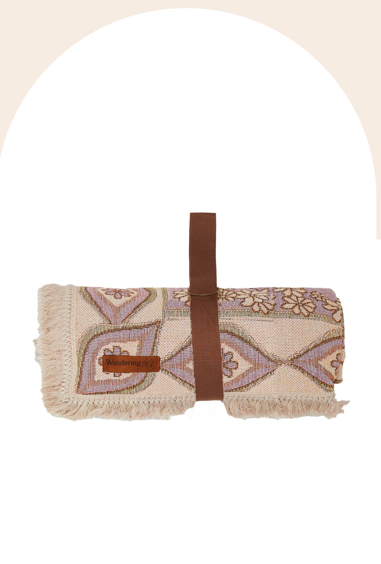 Wandering Folk Throw Rug - Lola Blush