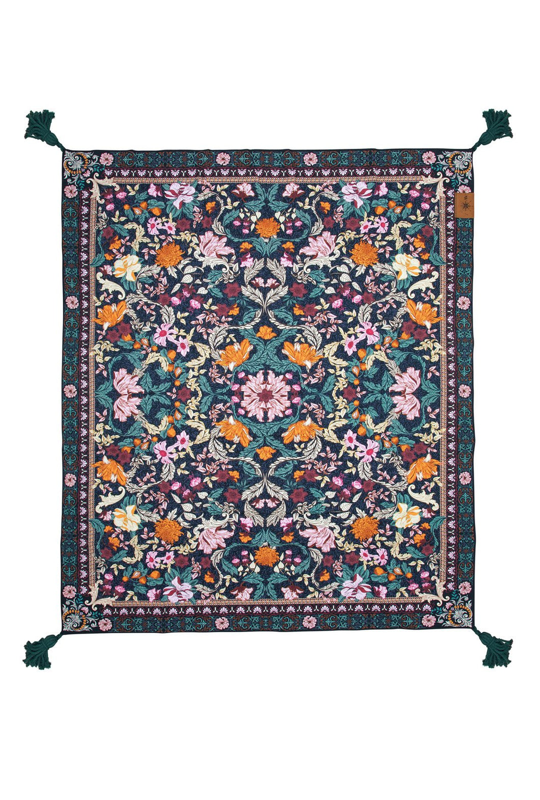 Wandering Folk Picnic Rug - Emerald Forest