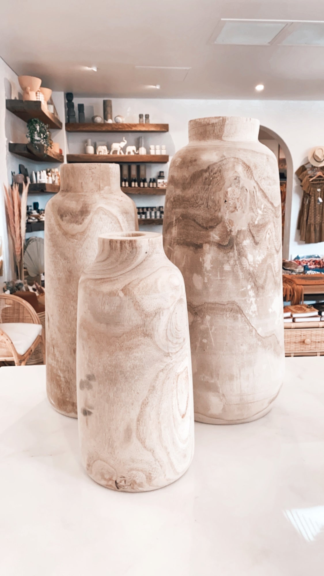 Dansk Raw Timber Vase Range