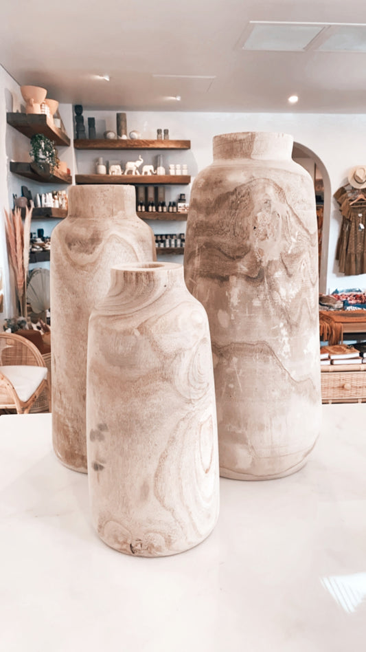 Dansk Raw Timber Vase Range