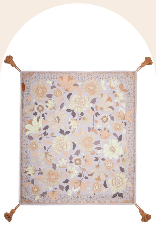 Wandering Folk Picnic Rug - Grand Fleur Lilac