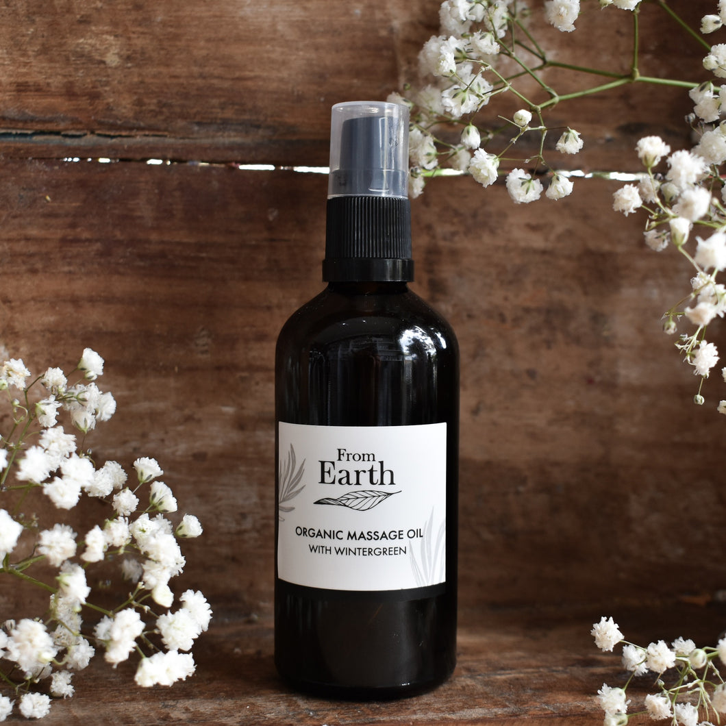 Organic Massage Oil With Wintergreen & Camphor