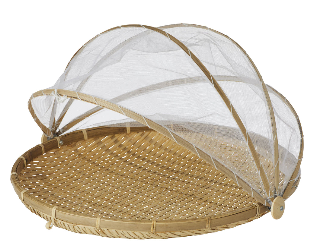 Collapsible Food Cover - Mesh + Bamboo