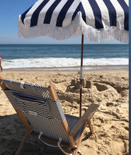 Load image into Gallery viewer, Holiday Beach Umbrella - Navy Stripe
