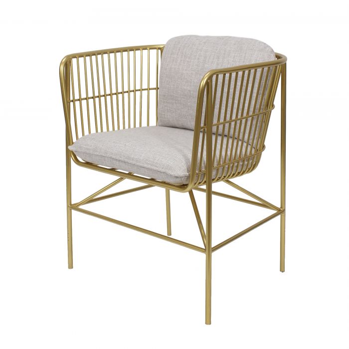 Fabien Chair Gold and White