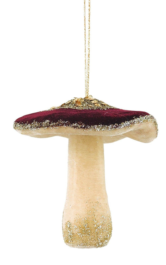 Velvet Glitter Toadstools - Hanging