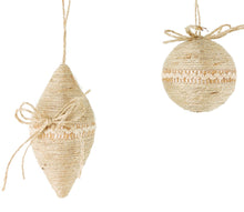 Load image into Gallery viewer, Rattan Bauble + Teardrop Hanging Decoration - Natural

