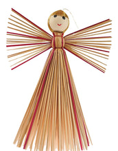 Load image into Gallery viewer, Straw Angel Hanging - Red + Natural
