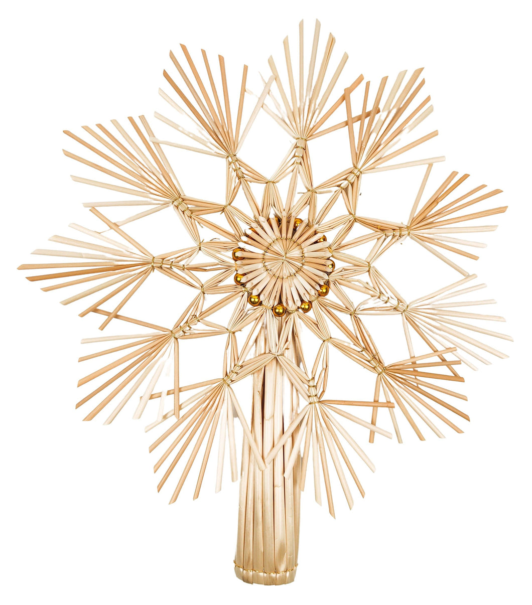 Straw Snowflake Tree Toppers